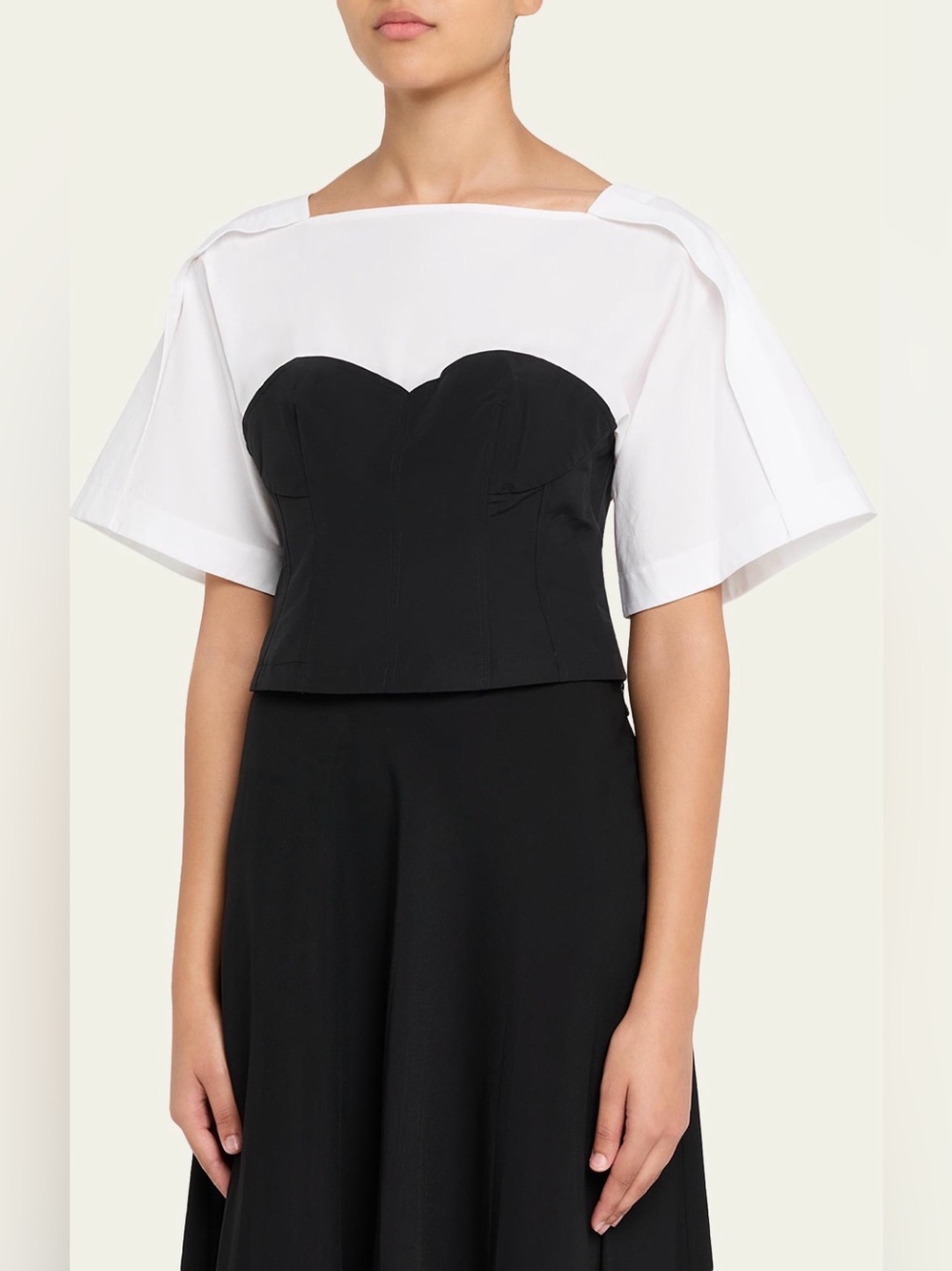 SIMKHAI Hallen Short-Sleeve Combo Top